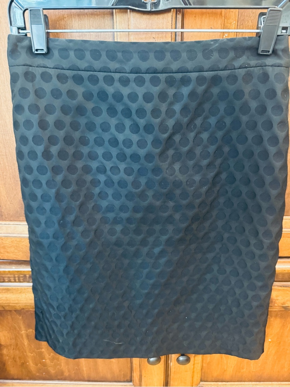 J. Crew Black Textured Dot Pencil Skirt
